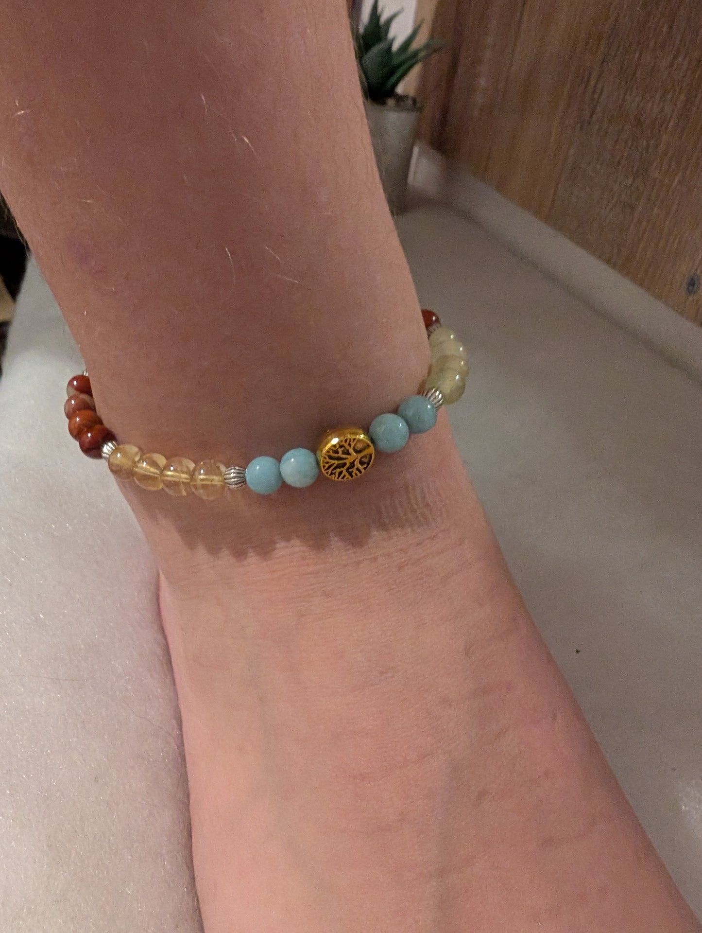 Bracelet cheville 7 chakras
